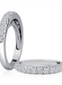 A.JAFFE 14k White Gold 0.8 CTW Diamond Wedding Band