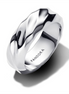 Pandora Rippled Wide Band Sterling Silver Ring Size 7.5