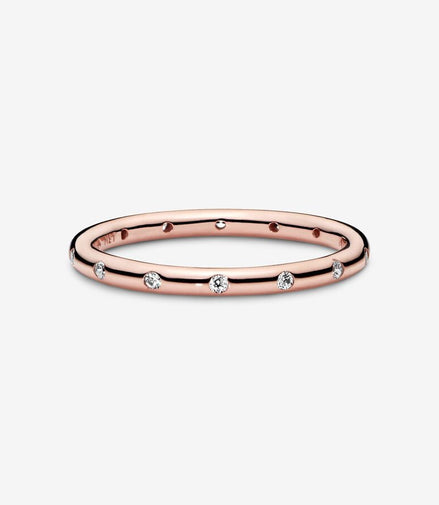 Pandora Timeless Simple Sparkling Band Ring Size 7