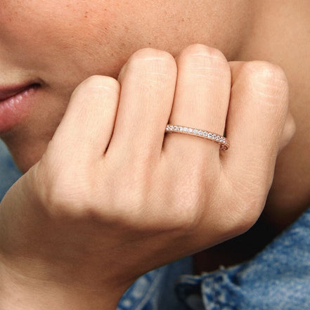 Pandora Timeless Sparkle And Hearts Ring Size 6