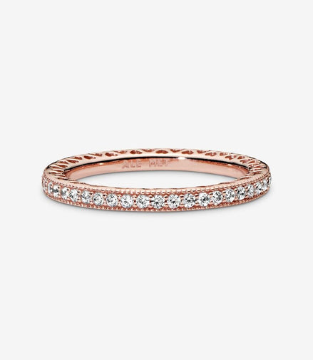 Pandora Timeless Sparkle And Hearts Ring Size 6