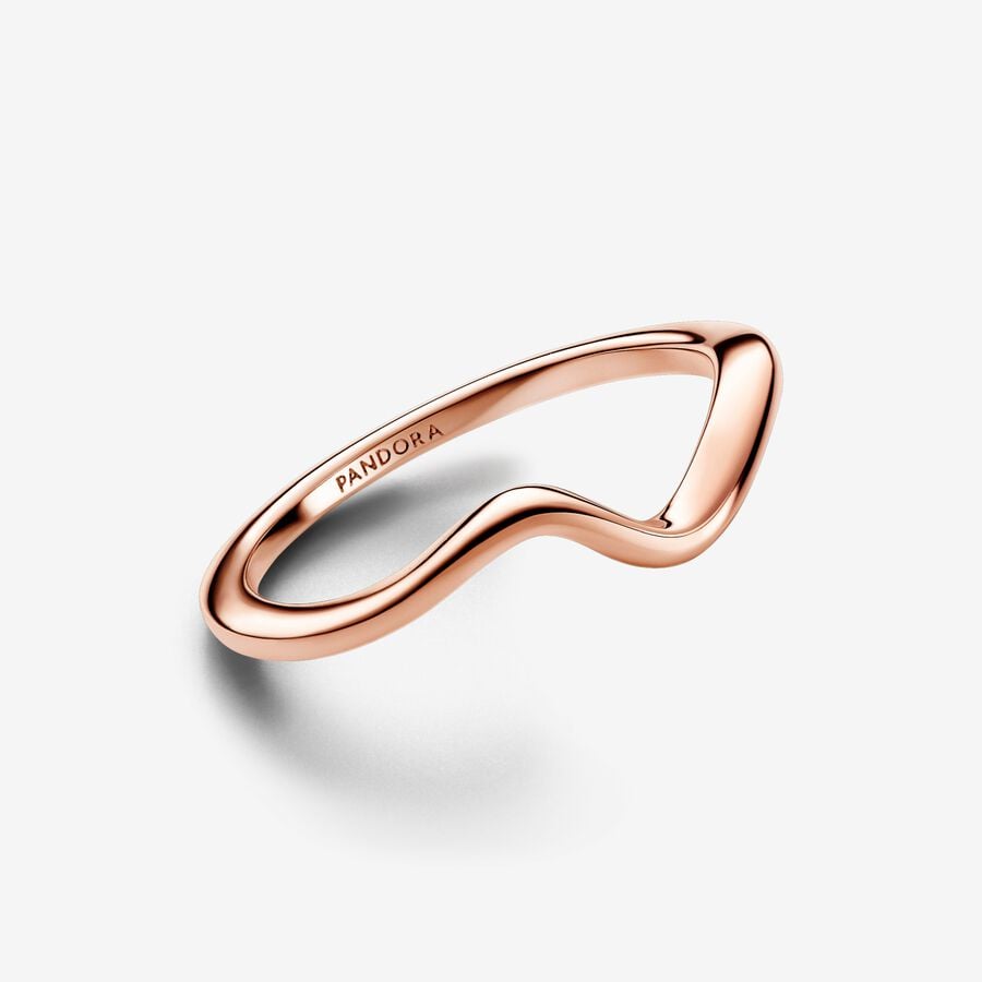 Pandora Timeless Polished Wave Ring Size 6