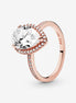 Pandora Timeless Sparkling Teardrop Halo Ring Size 7.5
