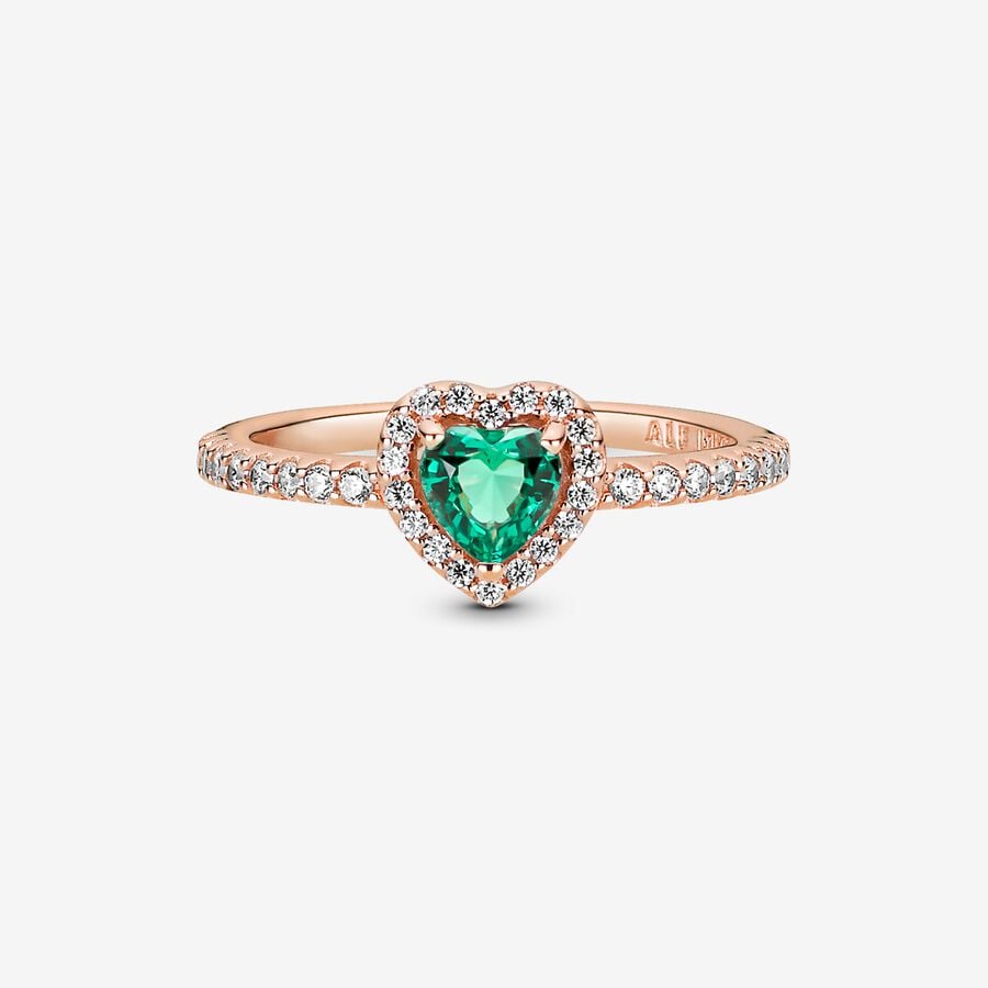 Pandora Timeless Sparkling Elevated Heart Ring Size 7