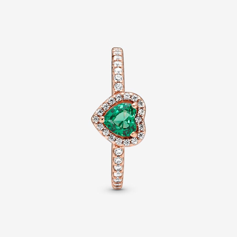 Pandora Timeless Sparkling Elevated Heart Ring Size 7