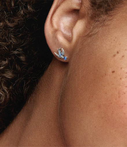 Pandora Moments Sparkling Swallow Stud Earrings