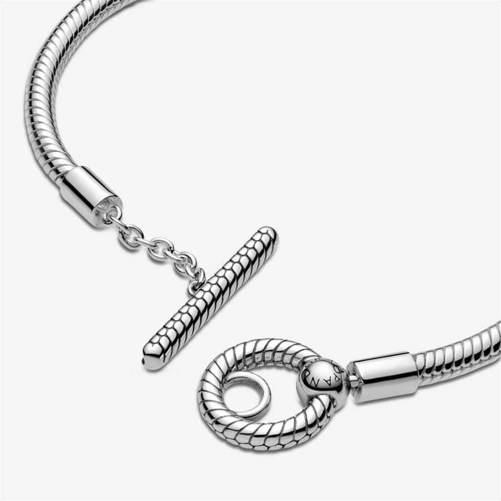 Pandora Moments T-Bar Snake Chain Bracelet Size 18