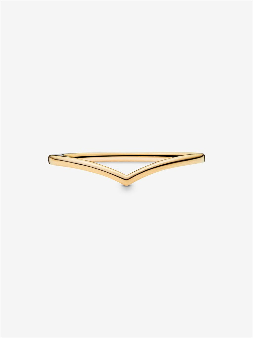 14K Gold Plated Polished Wishbone Ring Size 6