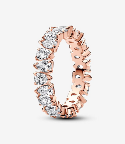 Pandora Timeless Alternating Sparkling Band Ring Size 6