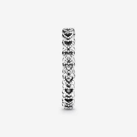 Pandora Moments Band of Hearts Ring Size 8.5
