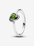 Pandora Moments August Spring Green Eternity Circle Ring Size 7