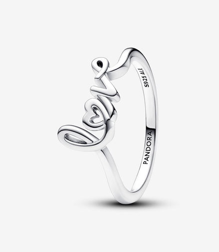 Pandora Moments Handwritten Love Ring Size 7.5