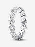 Pandora Timeless Sparkling Row of Hearts Eternity Ring Size 7