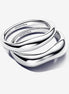 Pandora Essence Silver Organically Shaped Stacking Rings Size 6