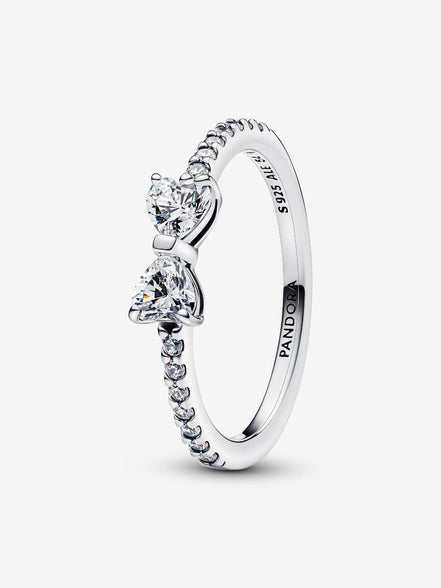 Pandora Sparkling Bow Ring Size 6