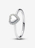 Pandora Timeless Engravable Heart Halo Ring Size 7