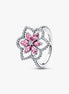 Pandora Double Flower Cocktail Ring Size 7.5