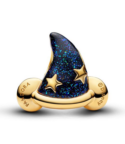 Pandora Disney Mickey Mouse Sorcerer's Hat Gold-Plated Charm