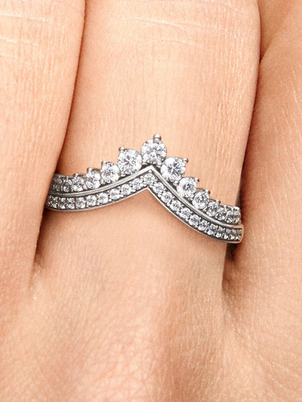 Pandora Princess Wishbone Ring Size 6