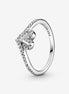 Pandora Timeless Sparkling Wishbone Heart Ring Size 6