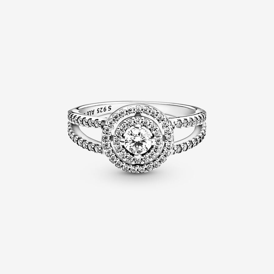 Pandora Timeless Sparkling Double Halo Ring Size 5