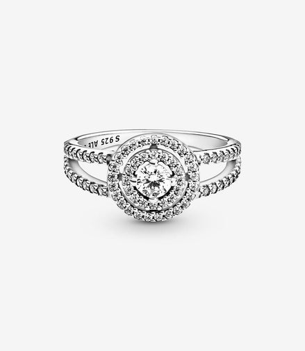 Pandora Timeless Sparkling Double Halo Ring Size 5