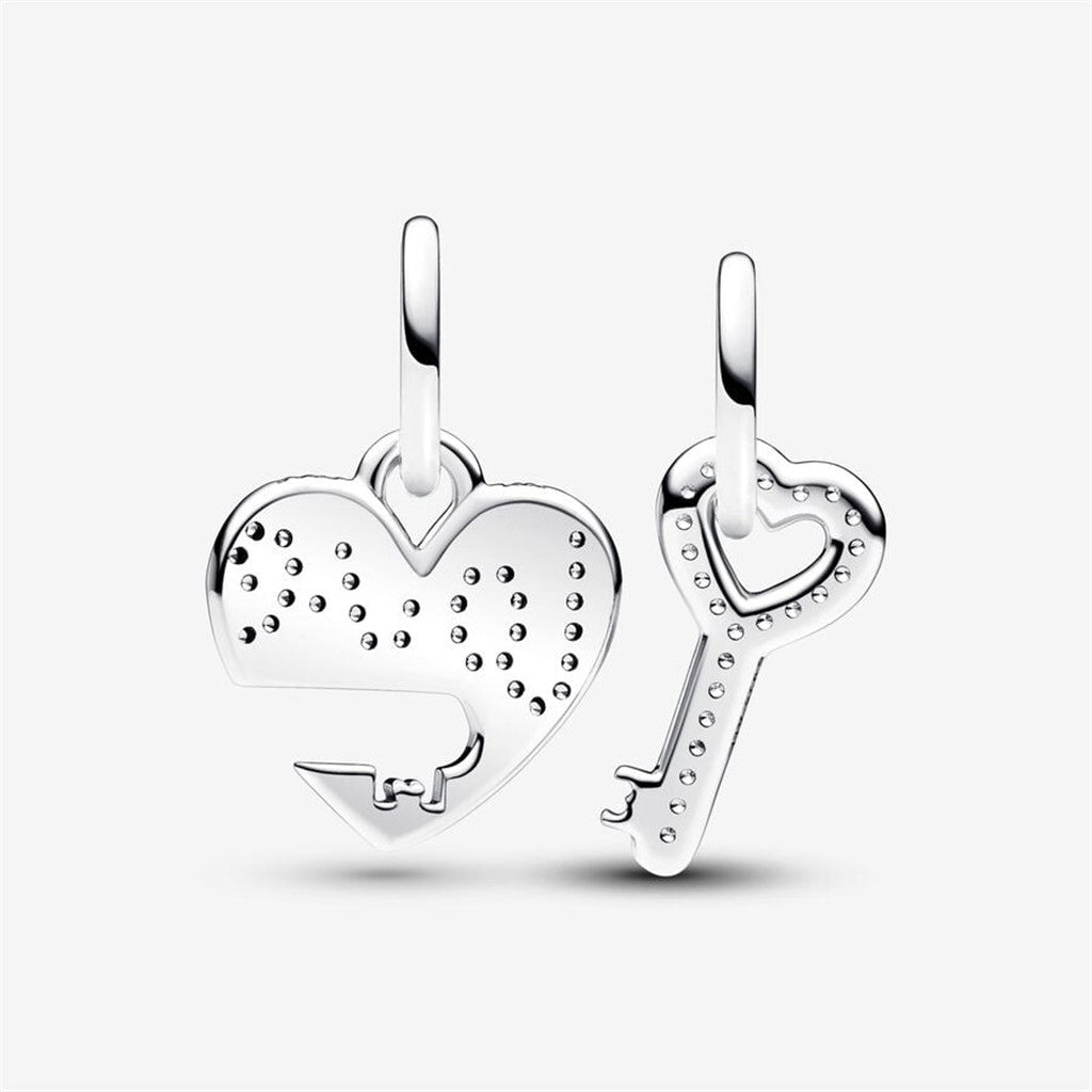 Pandora Moments Splittable Heart & Key Dangle Charm
