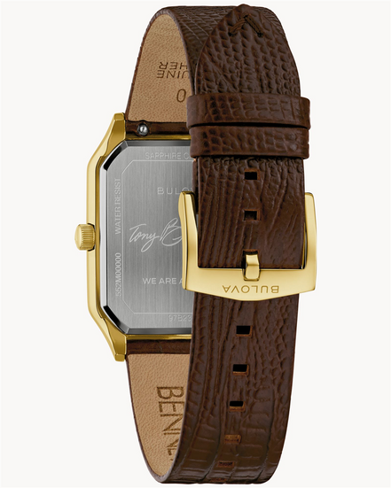 Bulova Tony Bennett “We Are All Here” Black Dial Brown Leather Strap Watch