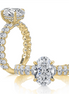 A.JAFFE 14K Yellow Gold 1.71 CTW Diamond And Hidden Halo Semi-Mount Engagement Ring