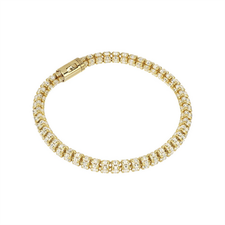 Desmos Two Tone Infinity Round 5 Row Bracelet 7"