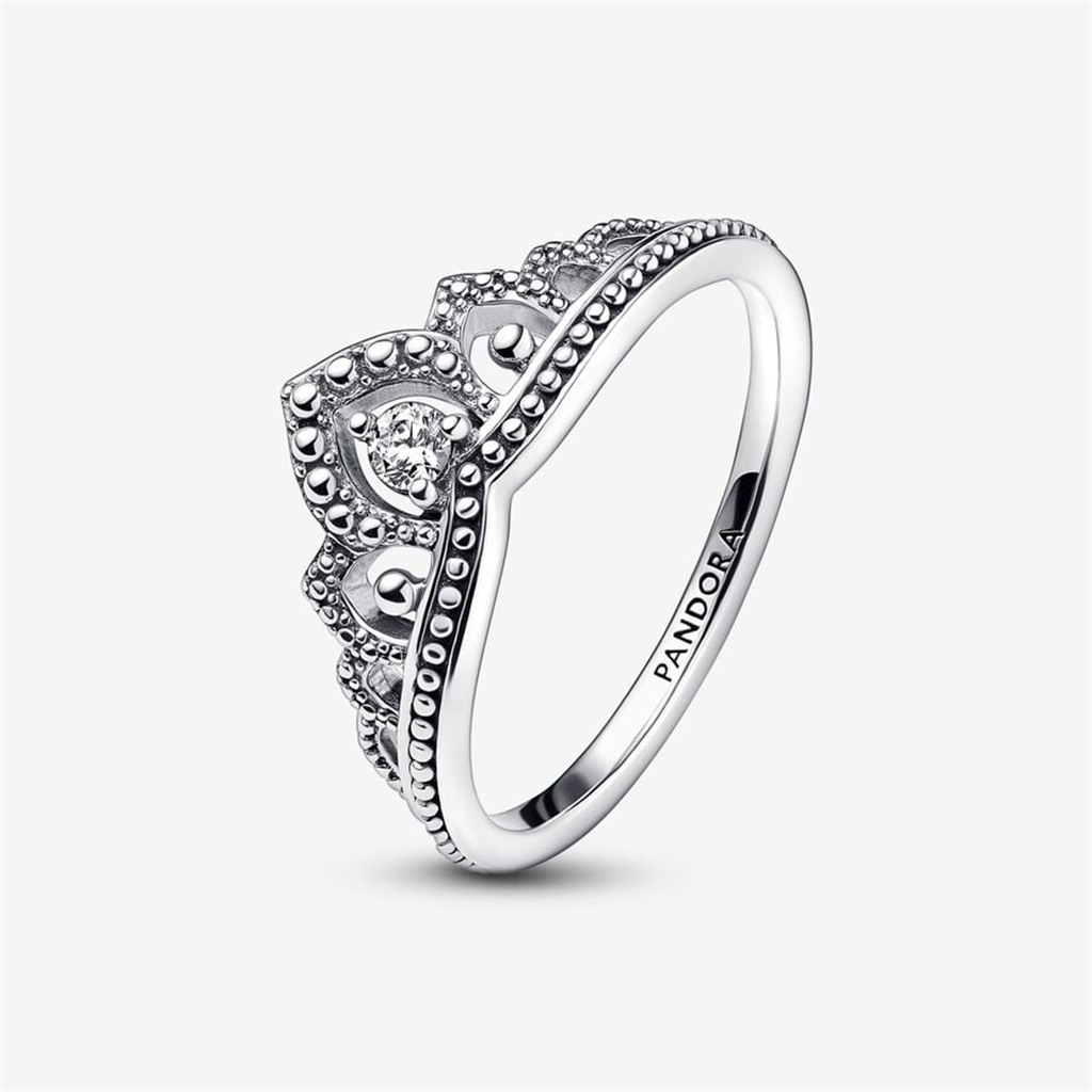 Pandora Timeless Regal Beaded Tiara Ring Size 6