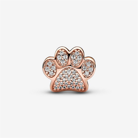 Pandora Moments Sparkling Paw Print Charm