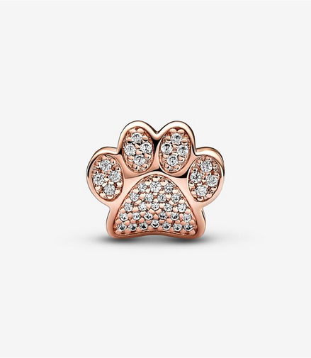 Pandora Moments Sparkling Paw Print Charm