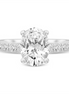 14K White Gold 2.44 CTTW Oval Diamond Semi-Mount Engagement Ring