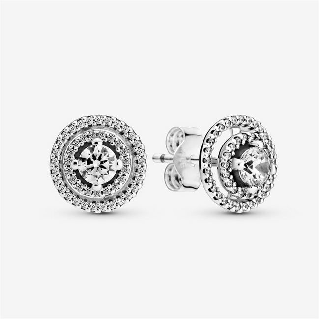 Pandora Moments Sparkling Double Halo Stud Earrings