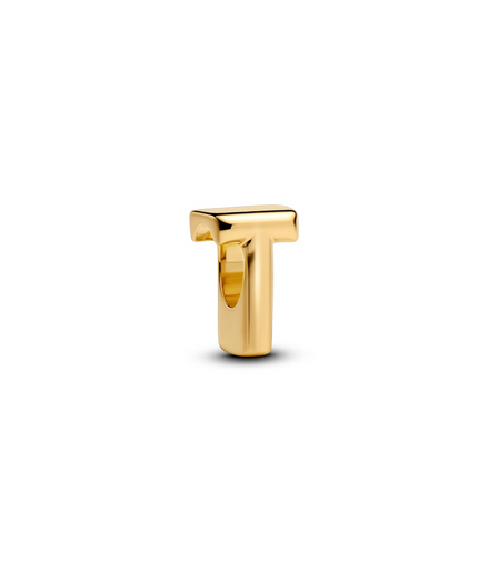 Pandora Letter T Alphabet Gold-Plated Charm