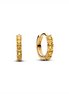 Pandora 14K Yellow Gold And Yellow Crystal Huggie Hoop Earrings