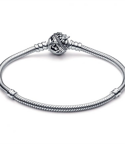 Pandora Disney Tinker Bell Clasp Moments Snake Chain Bracelet Size Size 18