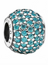 Pandora Pave Lights Teal Cubic Zirconia Ball Charm