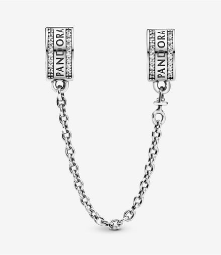 Pandora Logo Safety Chain Clip Charm