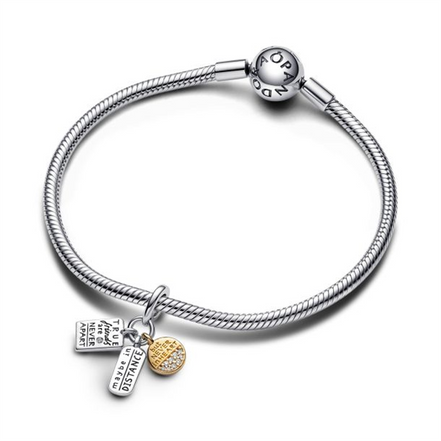 Pandora ME/Moments Friendship Triple Gold-Plated Dangle Charm