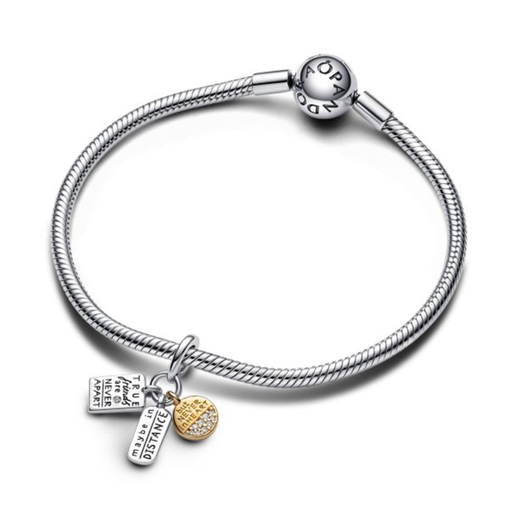 Pandora ME/Moments Friendship Triple Gold-Plated Dangle Charm