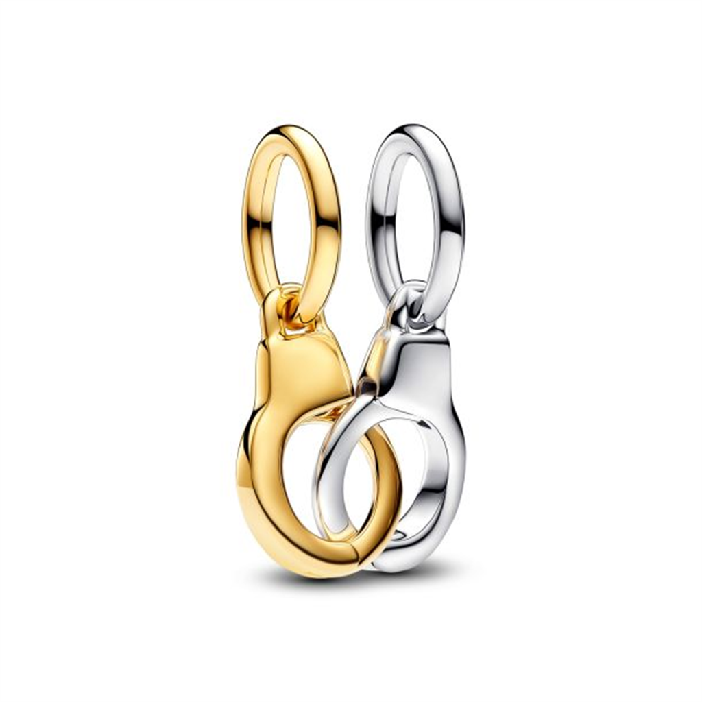Pandora ME/Moments  Openable & Splitable Handcuffs Gold-Plated Dangle Charm