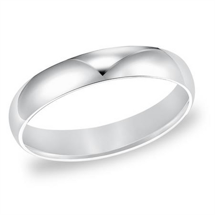 Frederick Goldman 14K White Gold Comfort Fit Wedding Band Size 6