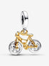 Pandora Moments Two-Tone Spinning Wheels Bicycle Dangle Charm