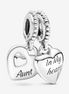 Pandora Moments Aunt And Niece Split Heart Dangle Charm