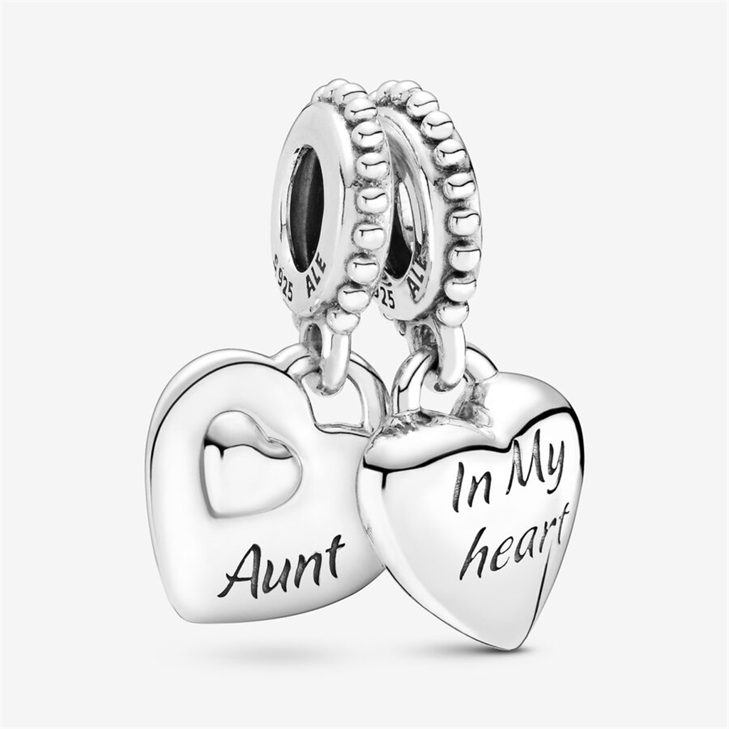 Pandora Moments Aunt And Niece Split Heart Dangle Charm