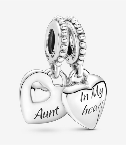 Pandora Moments Aunt And Niece Split Heart Dangle Charm