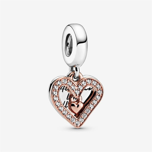 Pandora Moments Sparkling Freehand Heart Dangle Charm