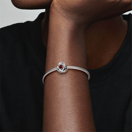 Pandora Moments January Red Eternity Circle Charm